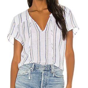 Rails White Ryland Stripe Viera Linen Top